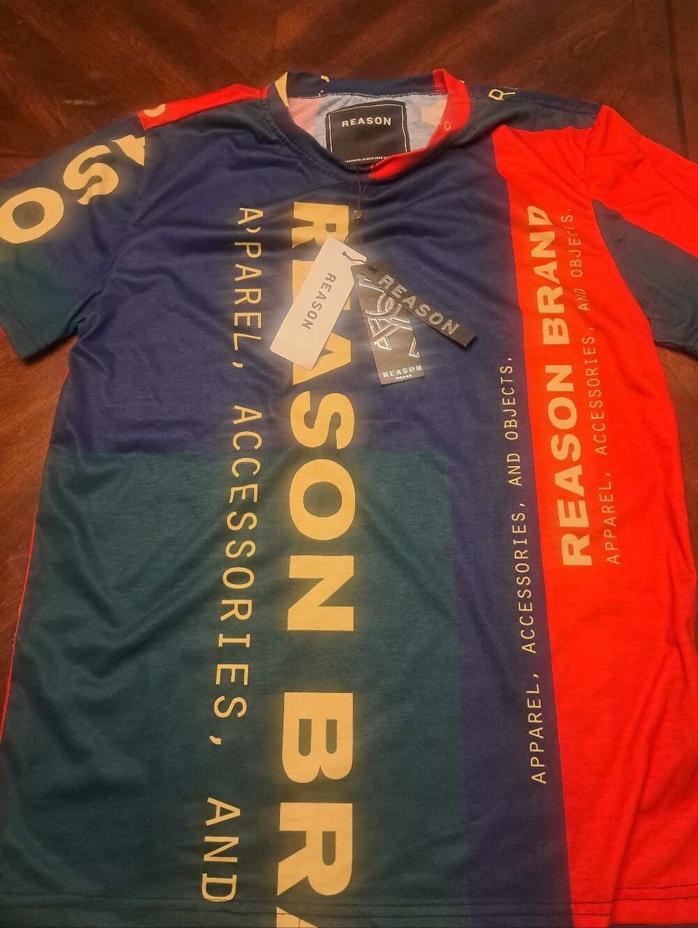 Reason Kids Colorblock Tee in Navy, Red, Teal